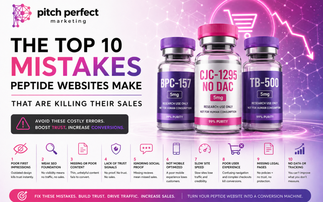 10 Mistakes That Are Killing Your Peptide Website Sales (From Someone Who Actually Buys Them)